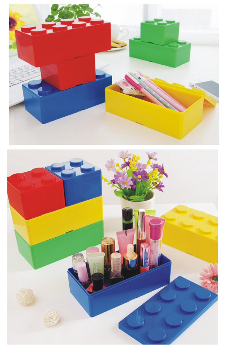 Legoings Office Desktop Storage Box Building Blocks Sundries Box Home Pen Jewelry and Makeup Organize Case