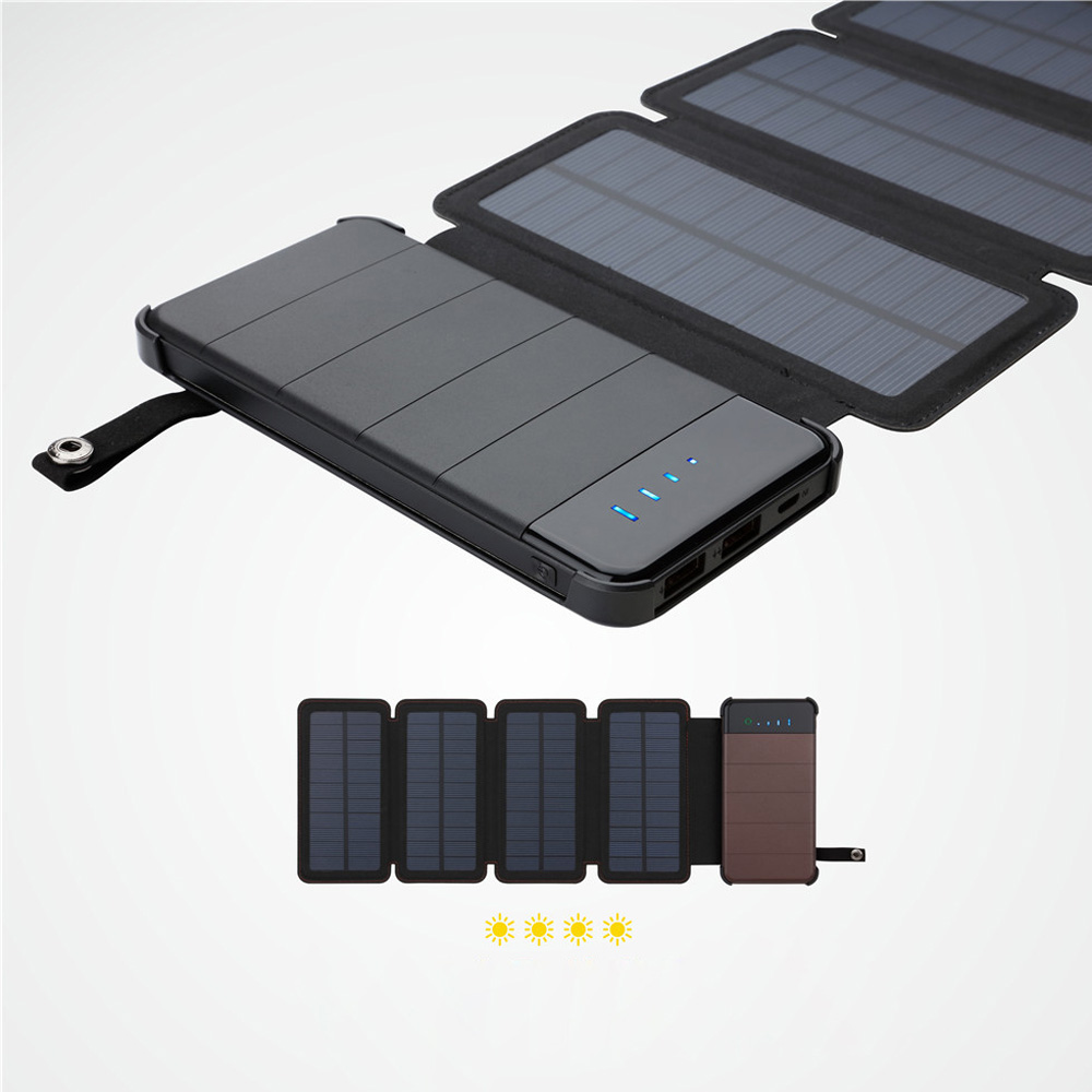 2020 Solar Power Bank зарядное устройство 10000 мАч портативный телефон зарядное устройство складная солнечная панель зарядное устройство для мобильных устройств беспроводное переносное зарядное устройство
