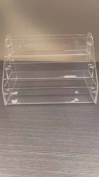 3 Tier Clear Acrylic Display Shelf Acrylic Riser Display Stand for Nail ...