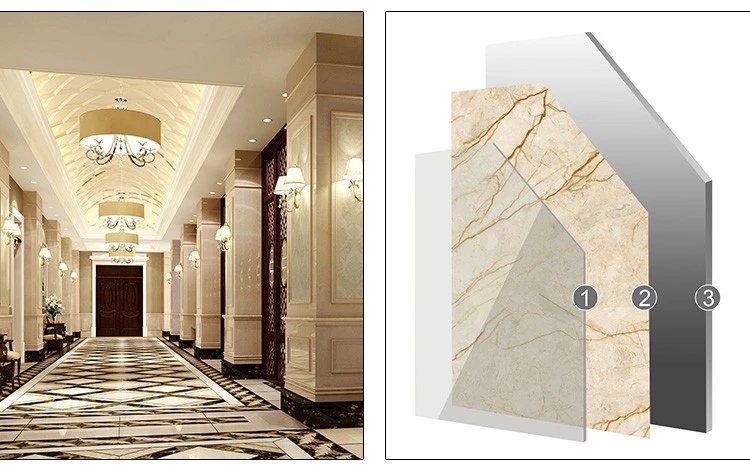PVC UV Marble Sheet 1220x2800mm Interior Wall Decotion Waterproof