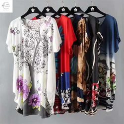 China yiwu market cheap price women's summer wear cool knitted print short sleeve T-shirt stock