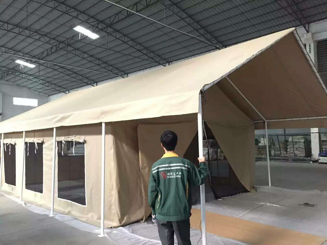定制防水野营耐用出现铁制军用帆布帐篷