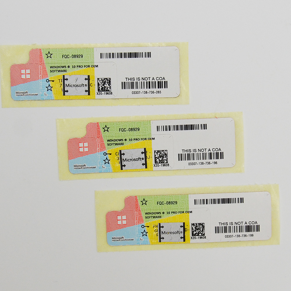 Microsoft 100% original NOVO 10 pro OEM Rússia chave de licença do windows