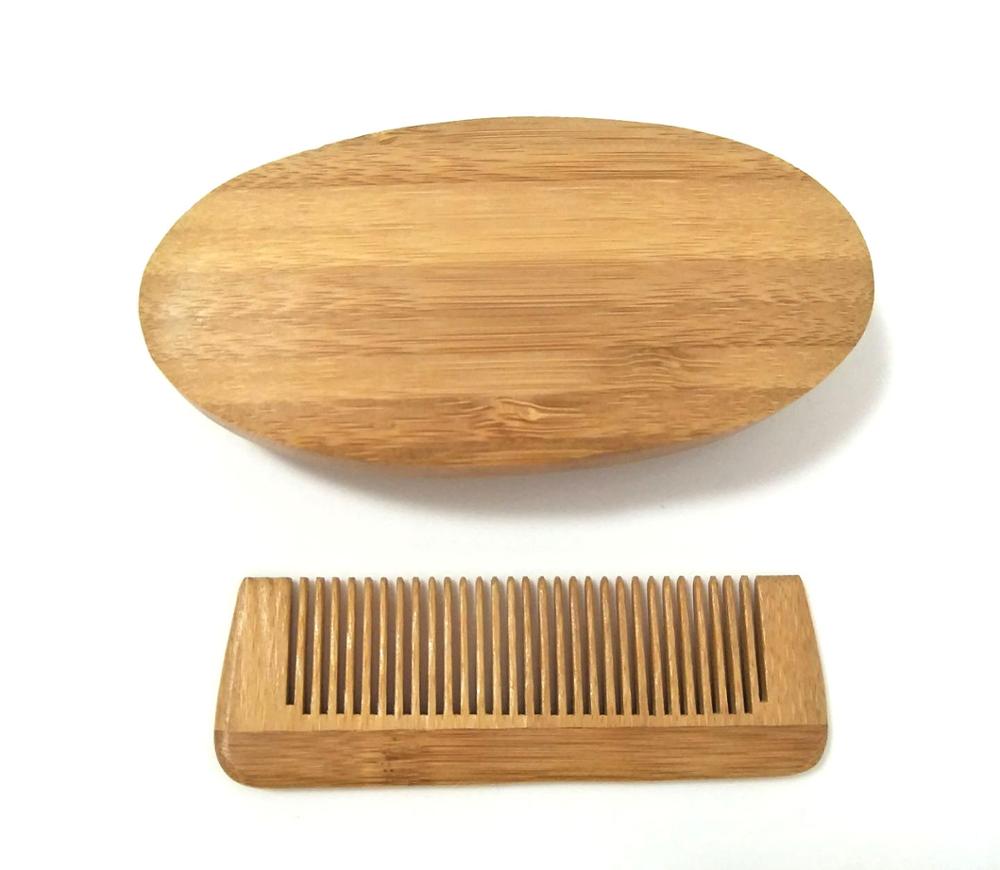 OEM Лого Мужская Борода выпрямитель бамбуковый гребень щетка борода наборы