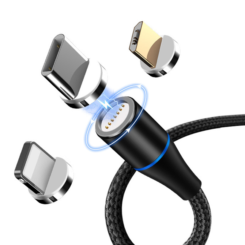 Оптовая продажа; В наличии 3 в 1 Магнитный кабель для зарядки с разъемом micro usb type-c для 3A Быстрая зарядка Магнитный кабель usb