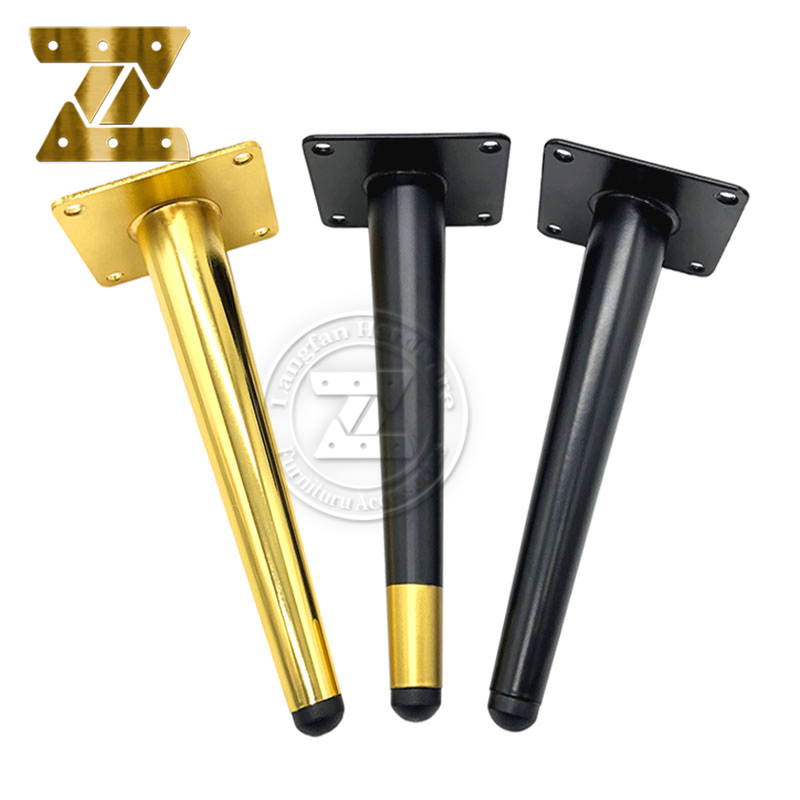 Металлические ножки для дивана, Современная коническая фурнитура для офиса, гостиной, кухни, мебель из золотистой стали