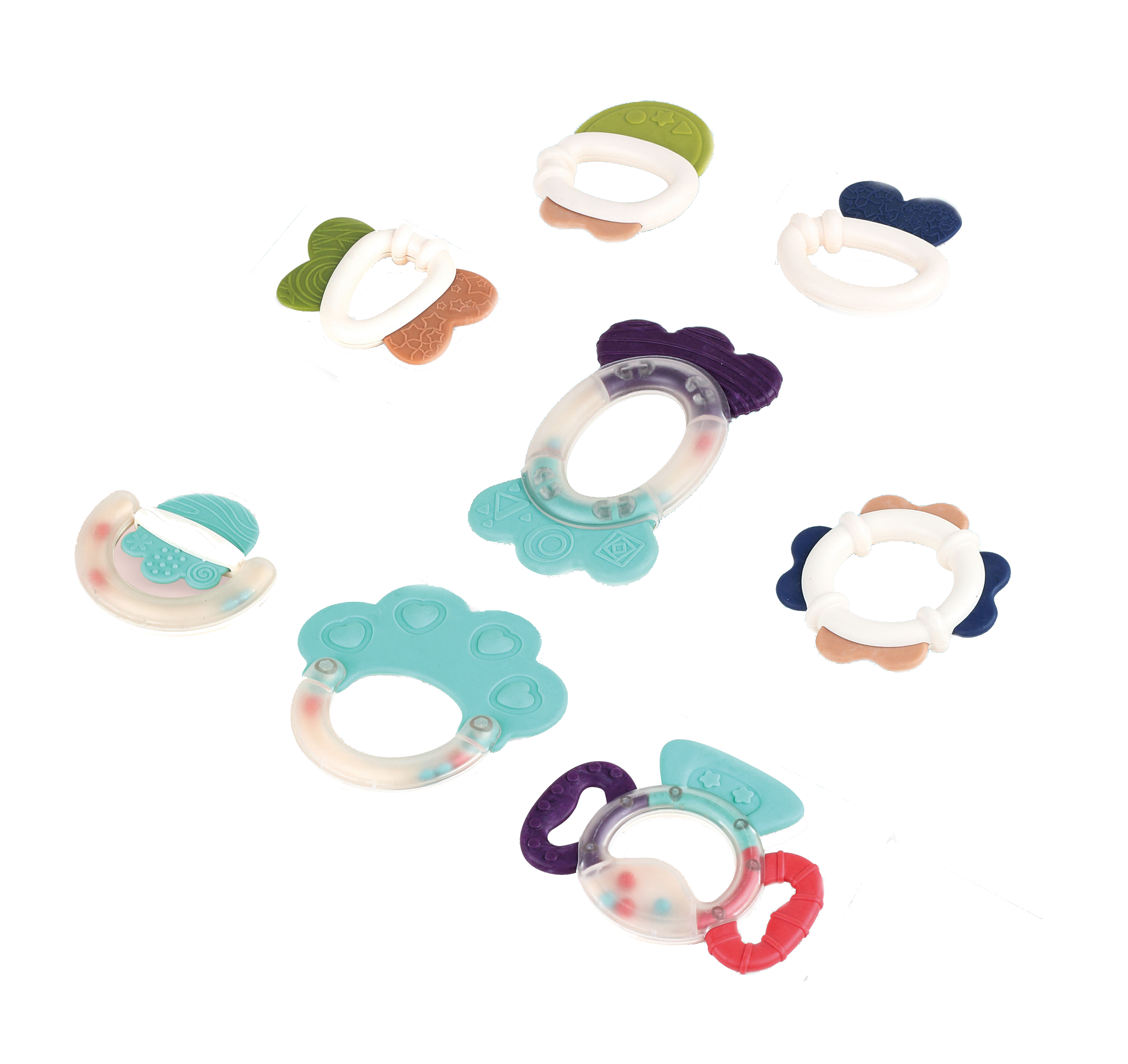Детские игрушки 2020 8 шт набор безопасная пластиковая детская погремушка с прорезывателем для ребенка игрушки для прорезывания зубов для малышей игрушки