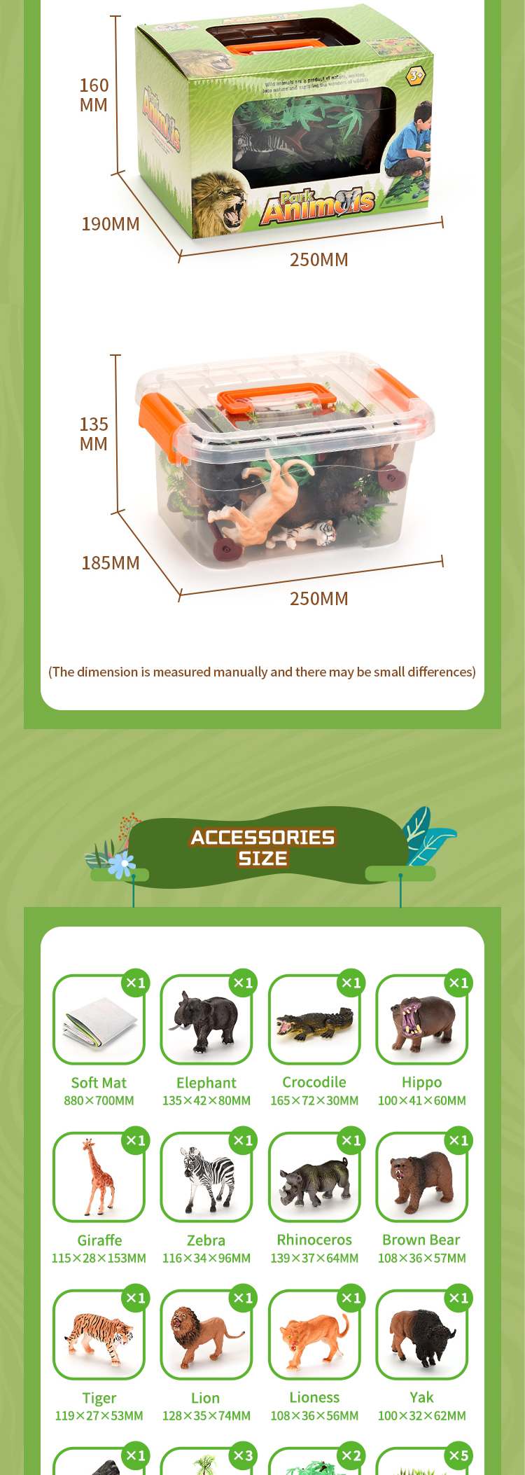 Realistic miniature Animal suit Model Toy