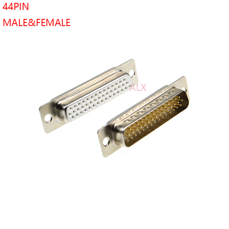 1x D-SUB DB44 44Pin Female 3 Rows Right Angle PCB Solder Cable Connector Adapter