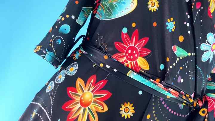 Dear Polynesian Tribe Women's Casual Elegant Hawaiian Dress With Floral Print Long Sleeve V-neck Floor-length Anti-wrinkle Breathable For Spring
