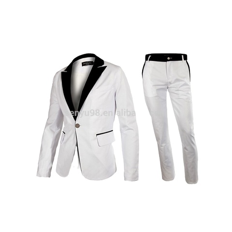 latest design casual men suit, custom man white business suit