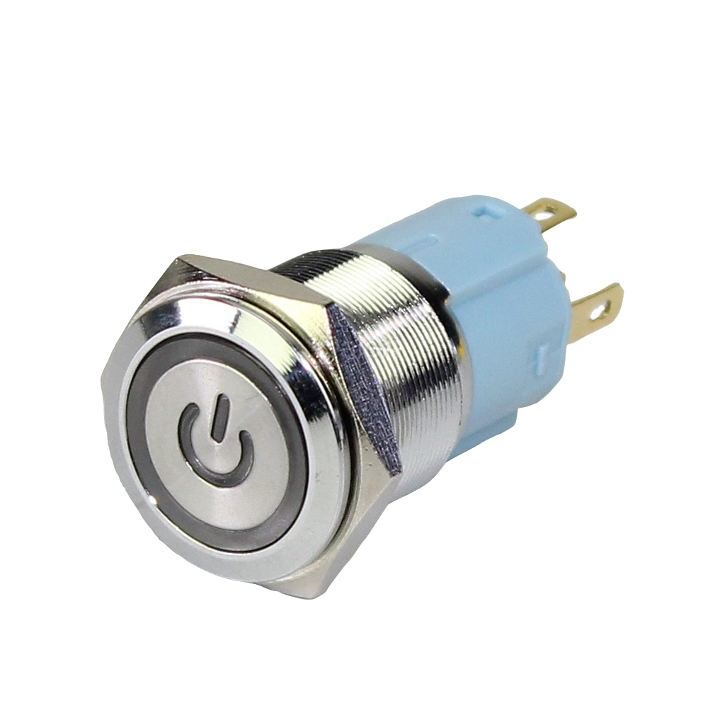 16mm ip67防水led电源开关符号按钮on off - buy push button,push