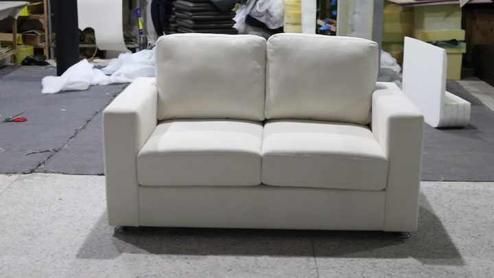 F033 American Retro Top Layer Cowhide Zipper Leather Sofa Art