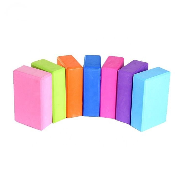 Блок для йоги Eva, розовая, фиолетовая, красная, синяя, Oem, индивидуальный логотип, упаковочная пленка, шт., поддержка цвета