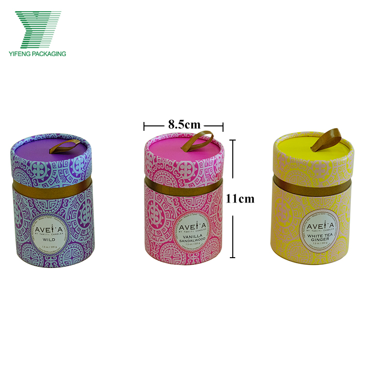 Conteneur fait sur commande de cylindre de carton de catégorie comestible d'emballage de tube de papier de produit de thé de prix de gros pour l'emballage de boîte de rond de thé
