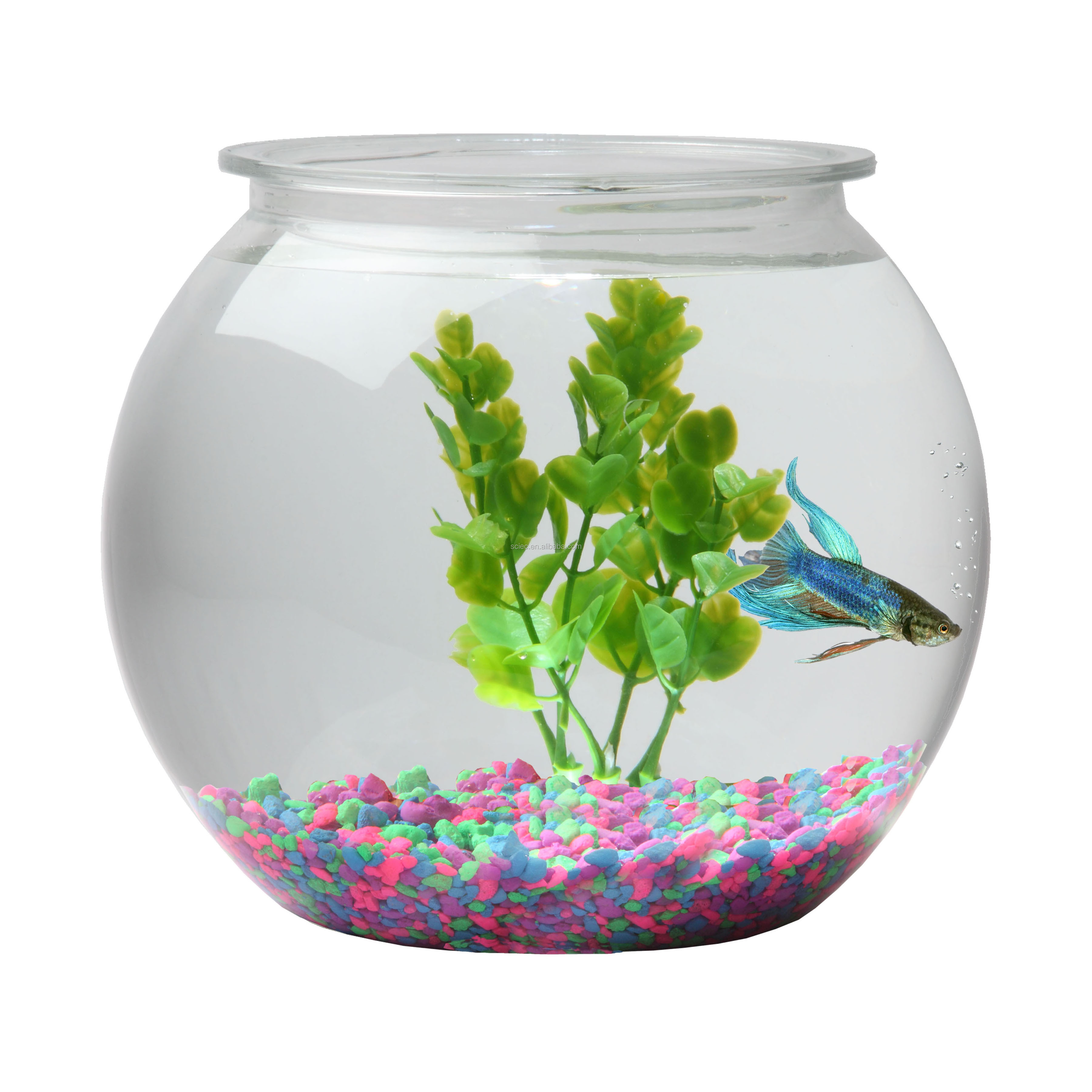 家居装饰圆形鱼缸玻璃鱼缸鱼缸配件