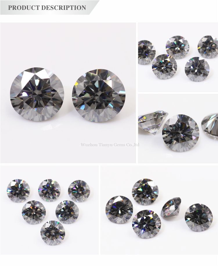 灰色 vvs 净度圆形切割实验室为指环创建钻石