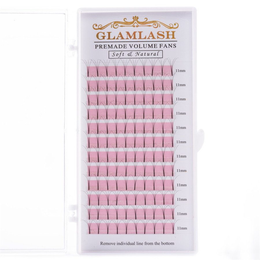 Длинный стержень 3D норка C/D изогнутые частные этикетки готовые веер Накладные ресницы Очаровательные детали объемные ресницы для наращивания