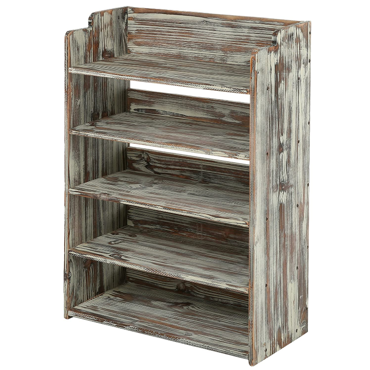 Изысканный прочный крепкий Многофункциональный 5 Tier Сельский поджег деревянная Прихожая обуви стеллаж для хранения полки