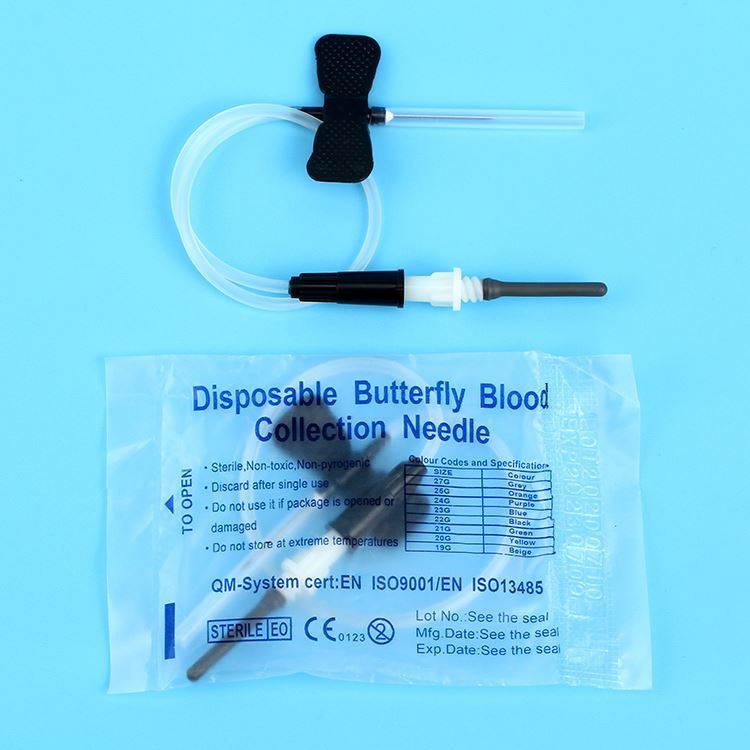 High Quality Sterile double safety collection wing set blood drawing needle for kids