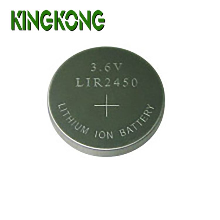 Лидер продаж, литий-ионный перезаряжаемый кнопочный аккумулятор Kingkong LIR2450 3,6 В 110 мАч
