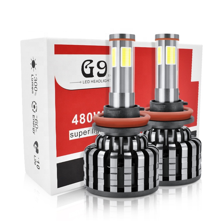 Автомобильная светодиодная лампа для фар g9 COB chip 100W 12000LM H11 H7 H4 9005, светодиодная фара, аксессуары для автомобильного освещения
