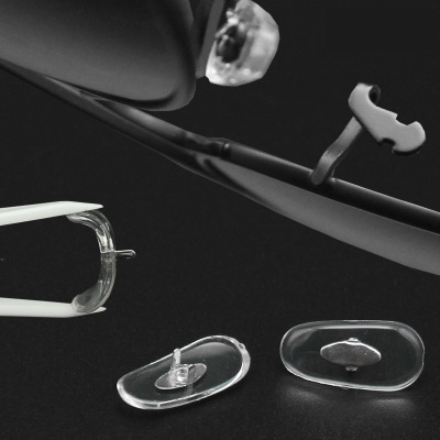 Eco-friendly transparent optical eyeglass glasses Part Spectacle anti-slip rubber plug-in accessories Soft silicone nose pads