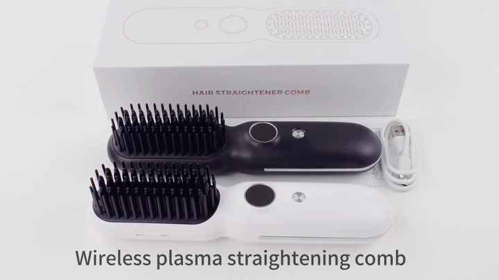 Cordless Hair Straightener Brush Fast Heated Ceramic - Main Image