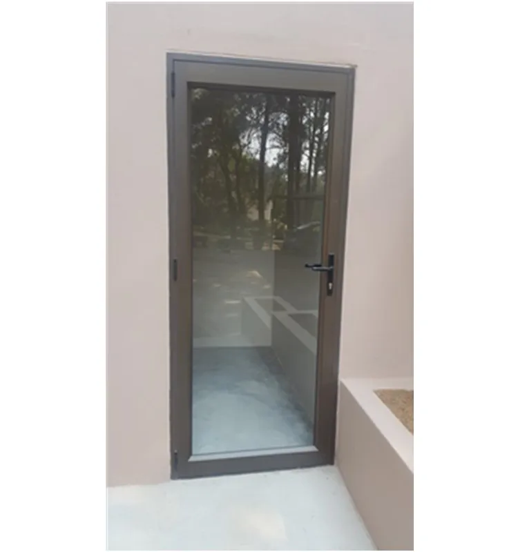 Commercial Modern Shop อลูมิเนียมด้านหน้า ENTRY ประตูไฟเบอร์กลาสภายนอกขนาดใหญ่ประตู