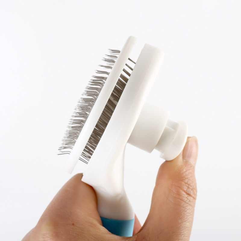 Самоочищающаяся щетка для груминга собак и кошек, щетка для груминга домашних животных с булавкой для улучшения кровообращения и массажа