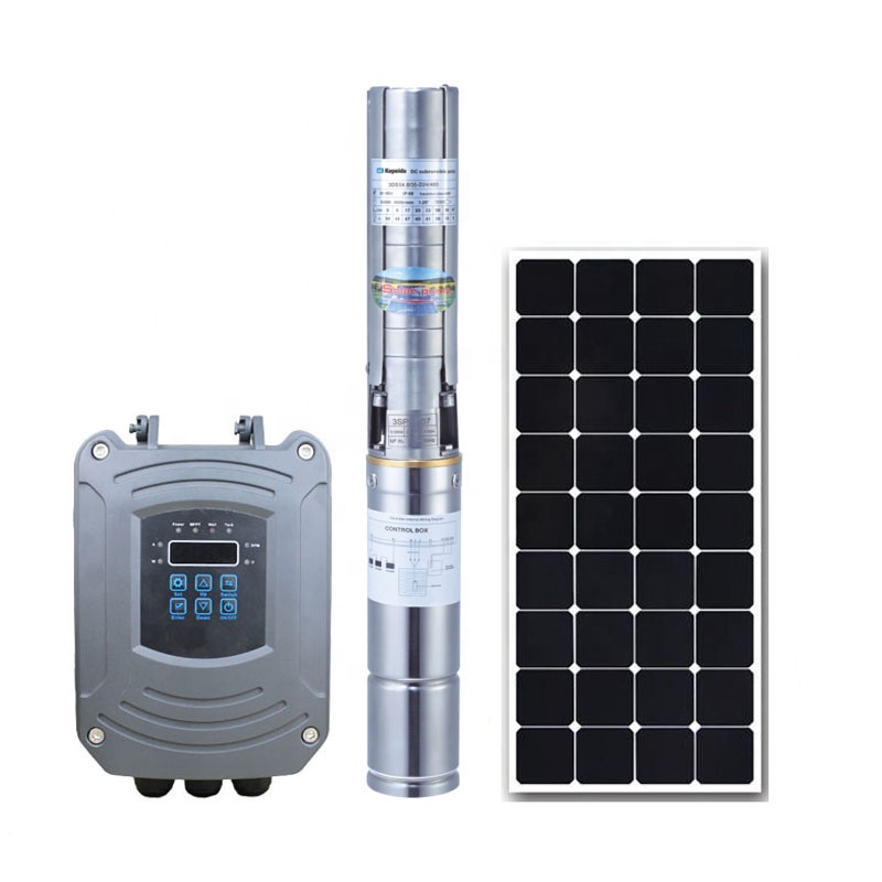 3 дюйма 48V 500W DC двигатель Солнечный водяной погружной водяной насос для глубоких скважин