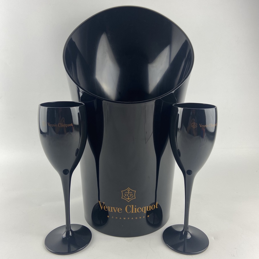 Акриловое ведро для льда черного цвета шампанского, Сардина