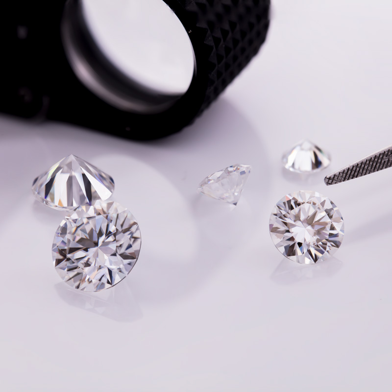 Top Level D Colorless VVS Clarity Moissanite Gemstone Round 6.5mm 1Ct Lab Grown Diamond Moissanite Stone