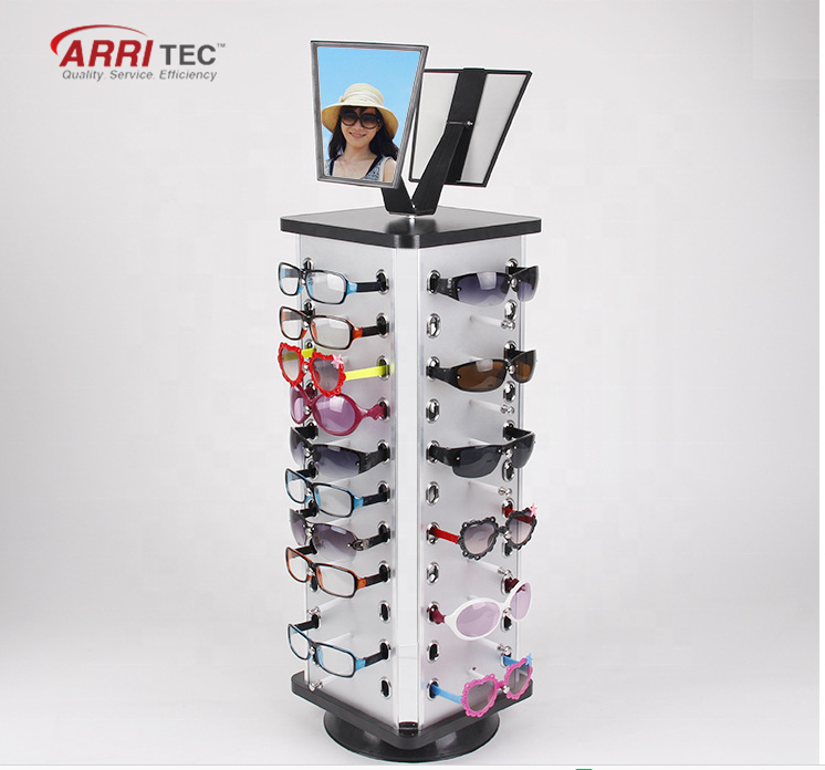 店舗什器 サングラス ディスプレイラック アイウエア 回転式 90点 店舗用品 店舗什器 サングラス ディスプレイラック アイウエア 回転式 90