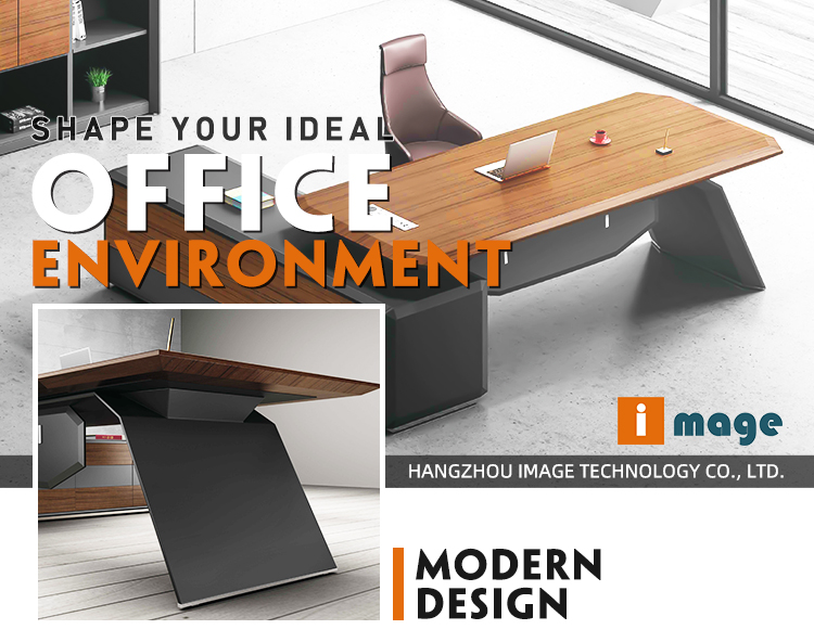 High End Modern General Manager Wood Veneer Luxurious Smart Executive Office Desk Furniture For New Building