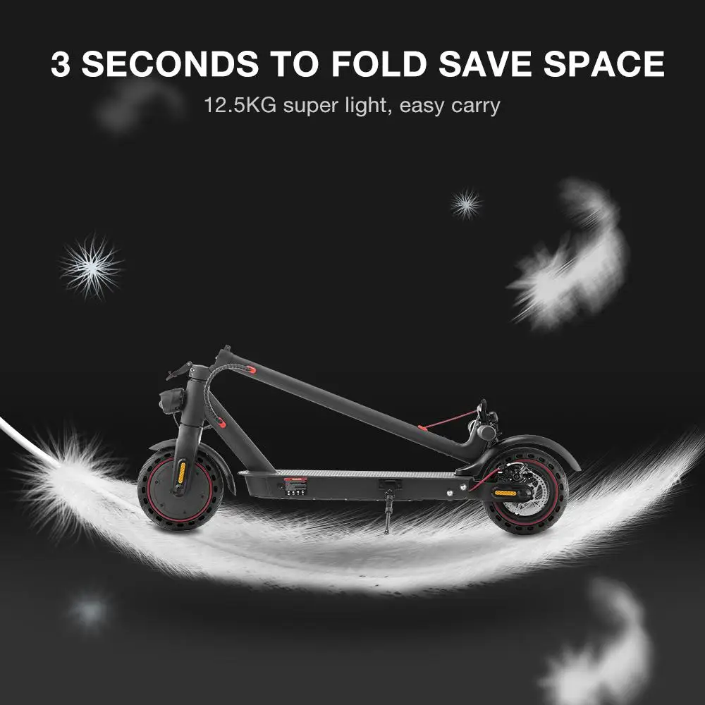 iScooter E9D i9pro USA EU 350W Motore 8.5 pollici 30 kmh APP Due ruote pieghevole Scooter elettrico per adulti Magazzino UE DDP Drop Shipping