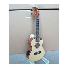 Factory wholesales high quality 24"UKULELE spruce/ MAHOGANY DEMI-CUT WAY UK WITH EQ