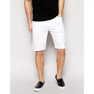 mens white denim jean shorts