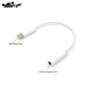 For Lightning to 3.5mm Headphone Jack Audio Cable Converter Adapter Aux Music For iPhone 7 8 Plus X XR Earphone Splitter IOS 12