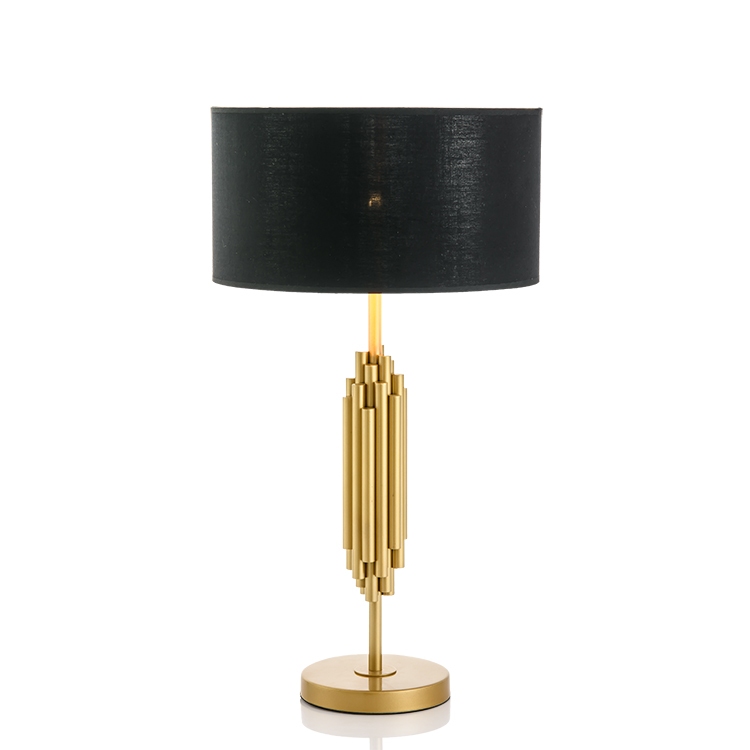 American luxury golden table lamp simple atmosphere personality designer hotel decoration vertical bedroom bedside floor lamp