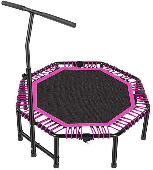 Китайский производитель, оптовая продажа, тренировочный складной прыгающий круглый фитнес-батут с регулируемым поручнем