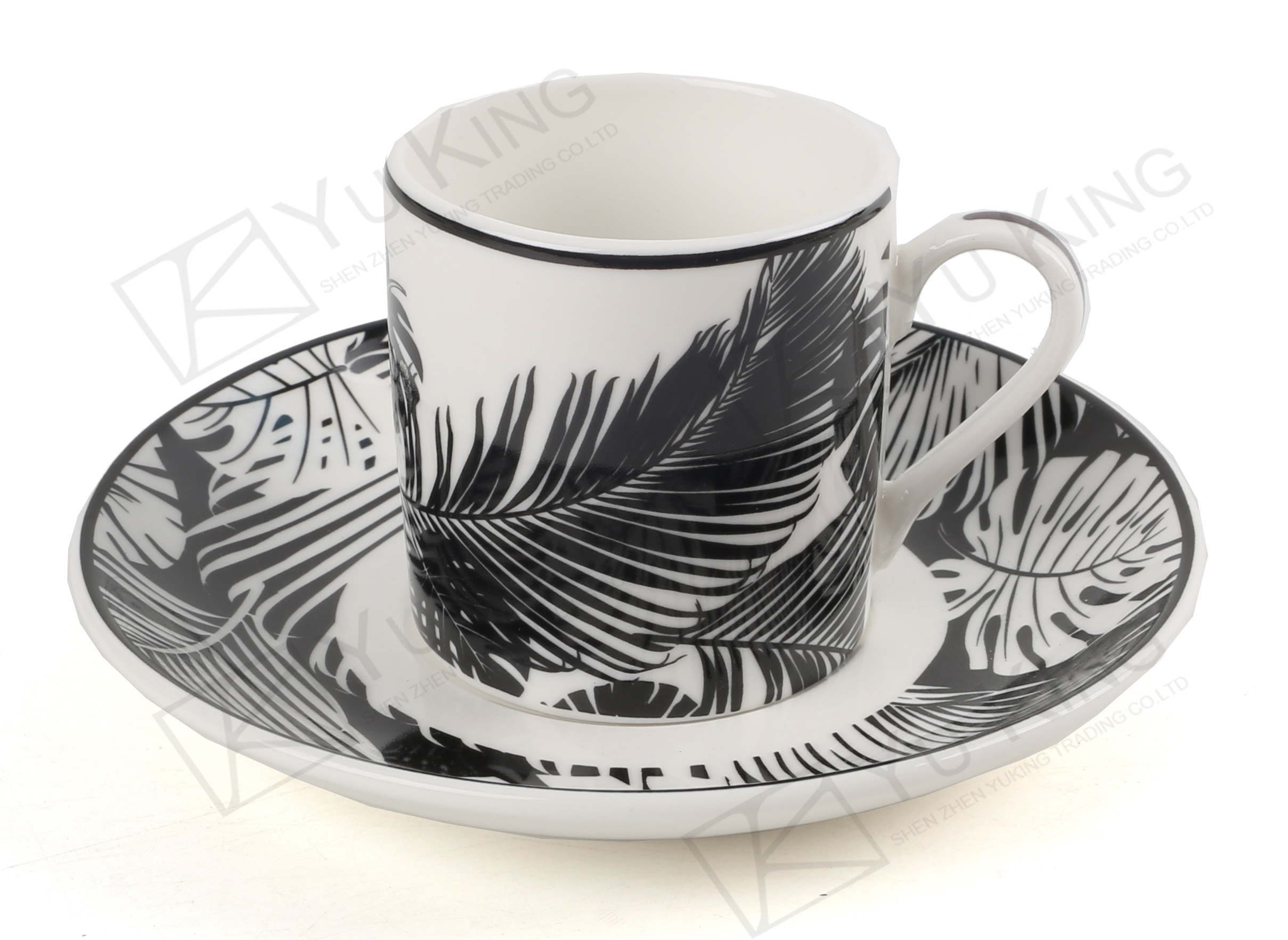 2019漂亮的自然风格陶瓷茶杯套装埃塞俄比亚咖啡杯套装