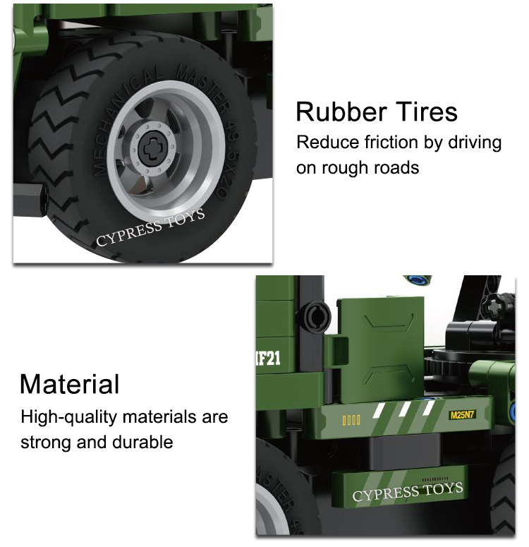 2 IN 1 Bloques De Construccion DIY Kit Car Building RC Military Truck Toys Building Truck Toy With 364PCS