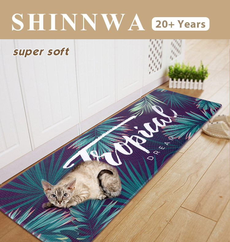 Hot sale pvc foam waterproof anti-fatigue home decor kitchen mat