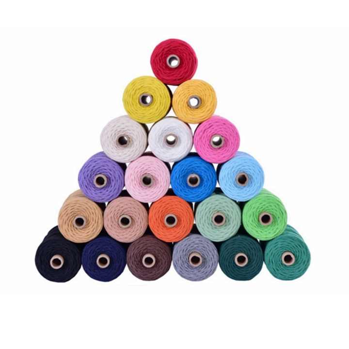 hot sell 2mm 3mm 4mm macrame cord twines cotton rope braided