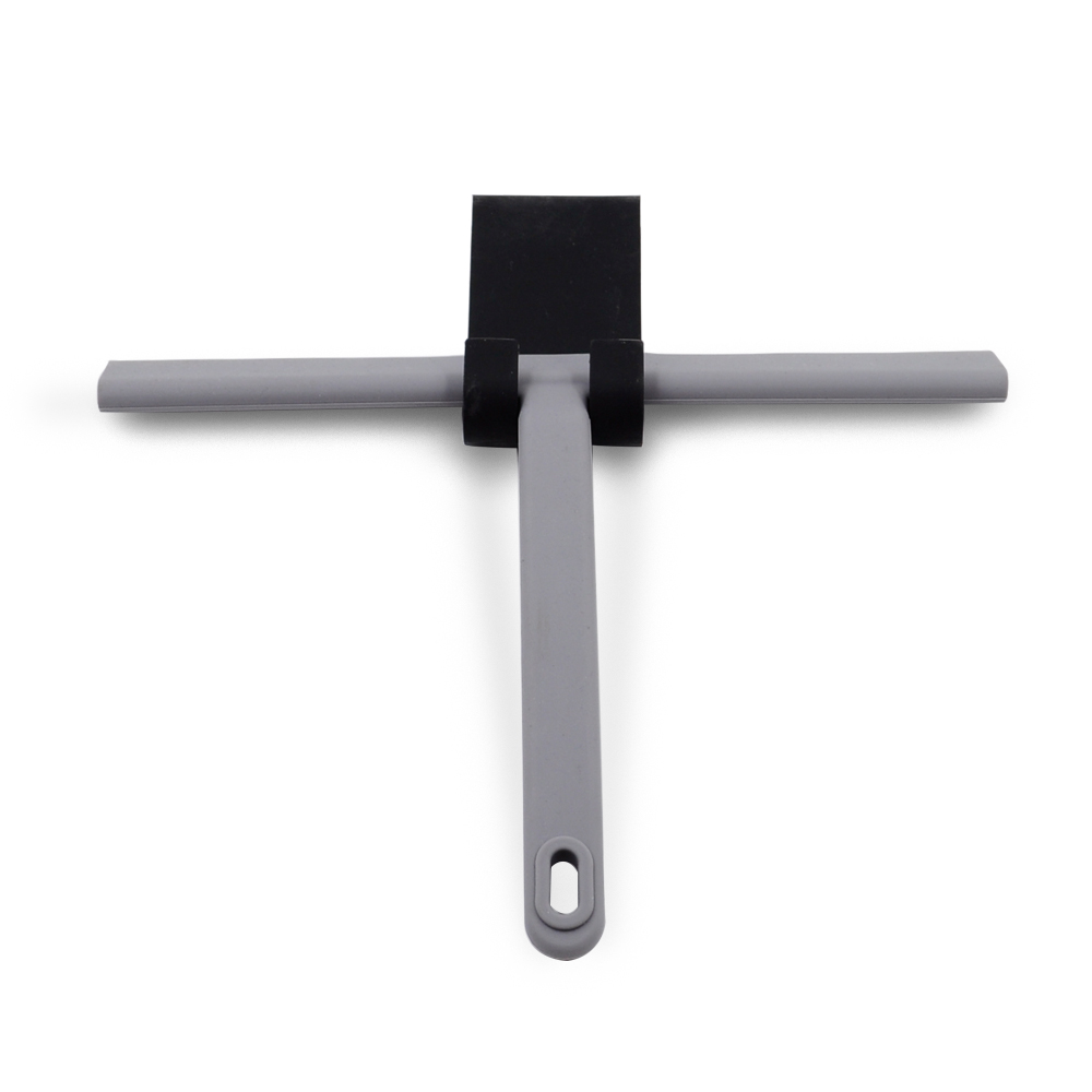 Amazon New Silicone Black/Gray Shower Squeegee Window clean wiper with Hook for Window Glass Mirror