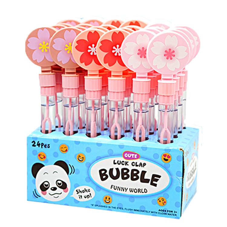 Новые цветущие вишни, летняя Горячая Распродажа, устройство для мыльных пузырей, хлопающая игрушка, игрушка-пузырь 2 в 1, детские игрушки, хлопающая пузырчатая палочка, товары для сцены