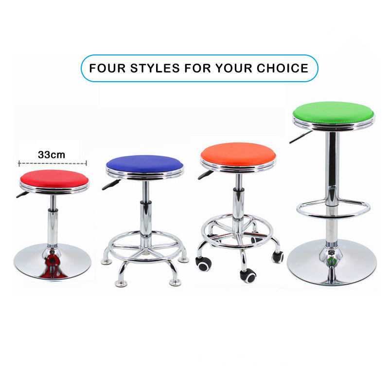 Movable Computer Lab Stools Durable Pu Rolling Lab Stool Chair 5 Wheels