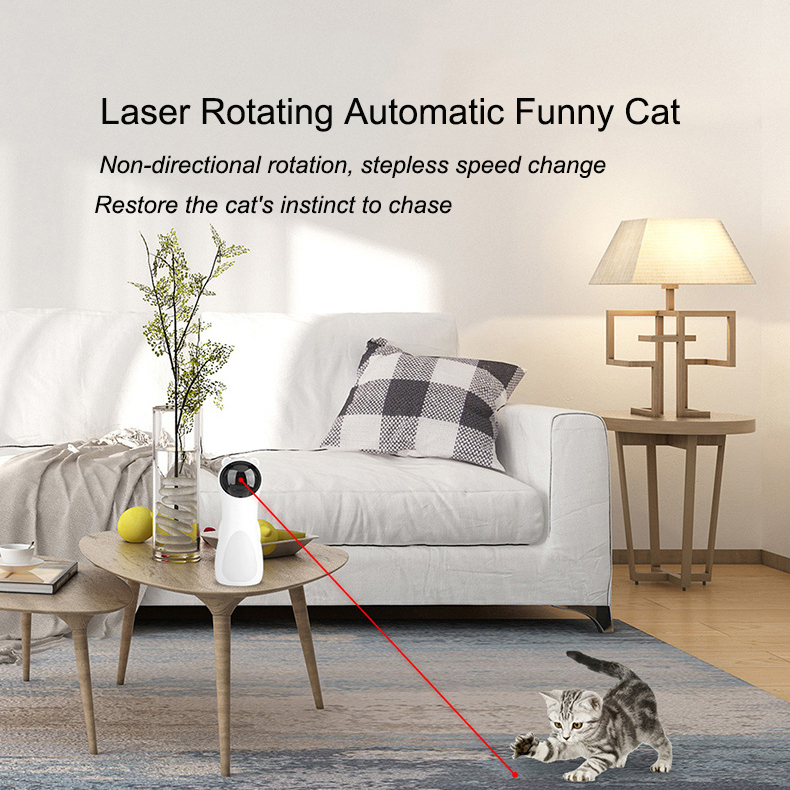 Laser Rotating Automatic Funny CatNon-directional rotation, stepless speed changeRestore the cat's instinct to chase