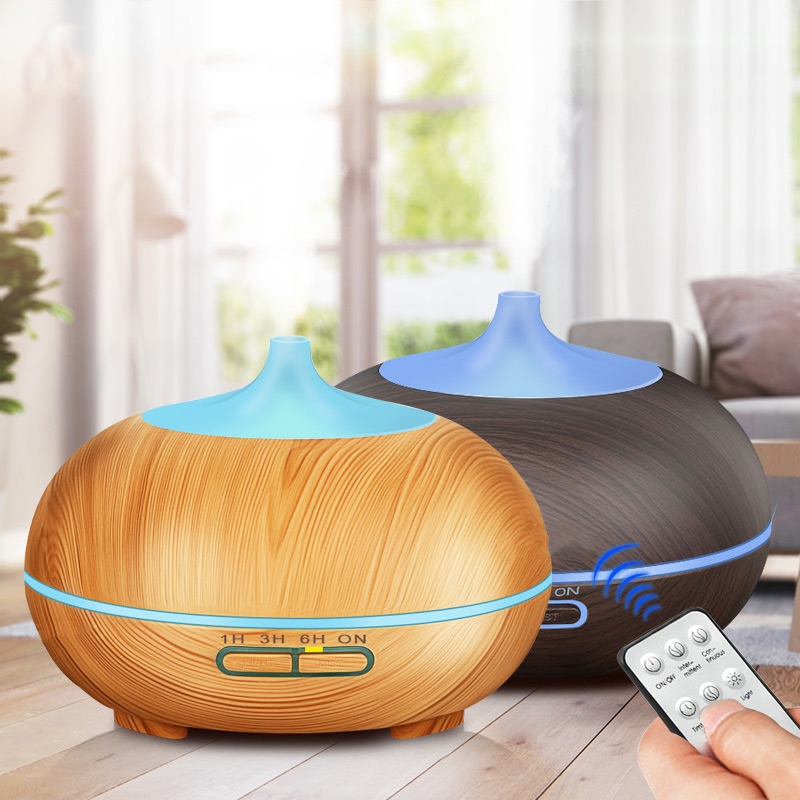 Распродажа 500 мл пульт дистанционного управления ароматерапия небулайзер диффузор деревянный увлажнитель эфирного масла ультразвуковой аромадиффузор